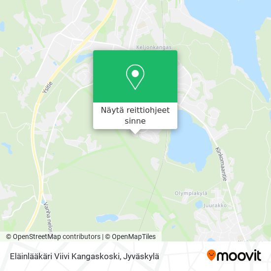 Eläinlääkäri Viivi Kangaskoski kartta