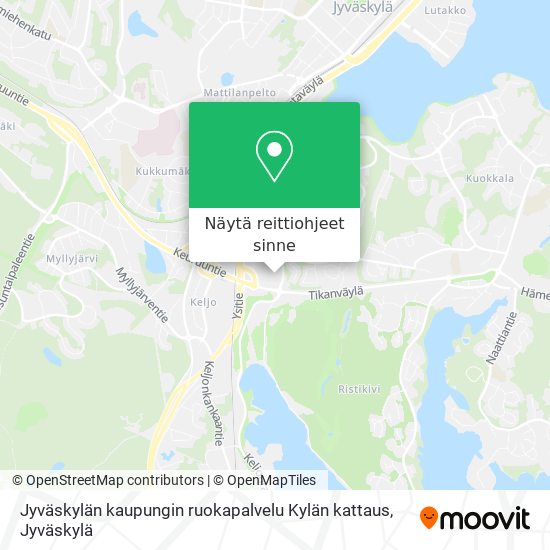 Jyväskylän kaupungin ruokapalvelu Kylän kattaus kartta