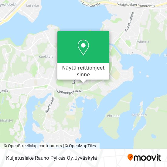 Kuljetusliike Rauno Pylkäs Oy kartta