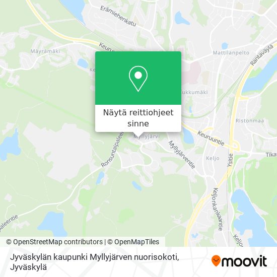 Jyväskylän kaupunki Myllyjärven nuorisokoti kartta