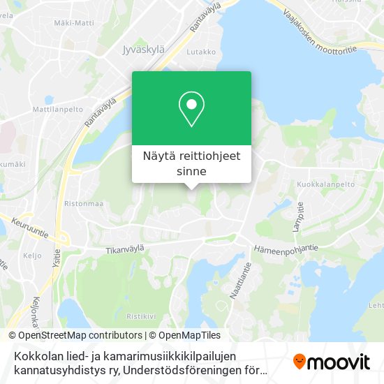 Kokkolan lied- ja kamarimusiikkikilpailujen kannatusyhdistys ry, Understödsföreningen för Karleby l kartta