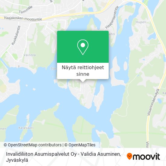 Invalidiliiton Asumispalvelut Oy - Validia Asuminen kartta