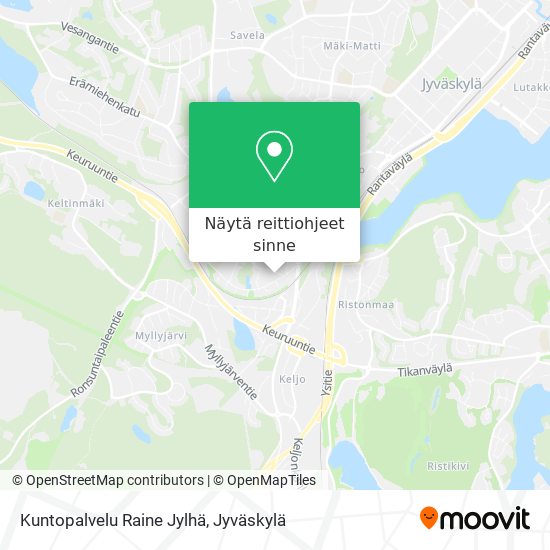 Kuntopalvelu Raine Jylhä kartta