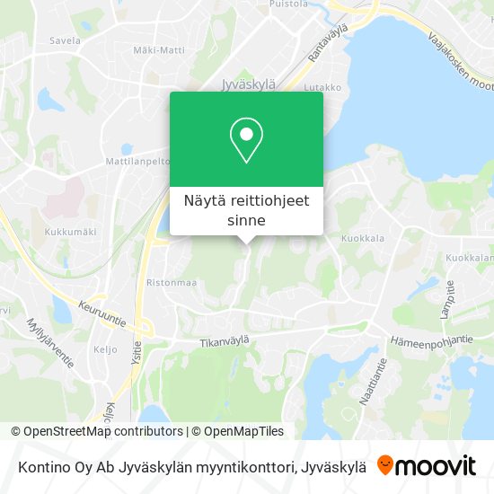 Kontino Oy Ab Jyväskylän myyntikonttori kartta