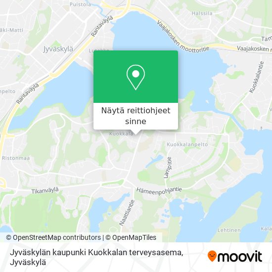 Jyväskylän kaupunki Kuokkalan terveysasema kartta