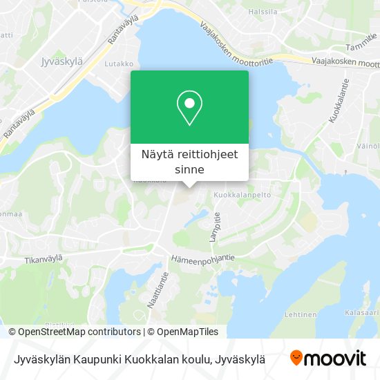 Jyväskylän Kaupunki Kuokkalan koulu kartta