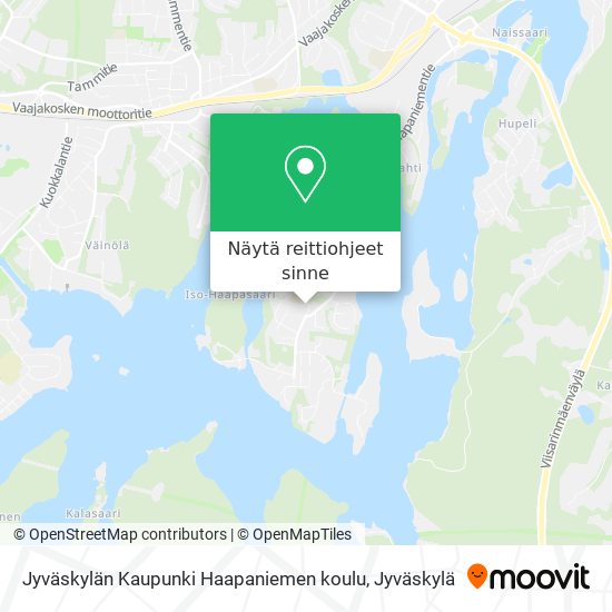 Jyväskylän Kaupunki Haapaniemen koulu kartta