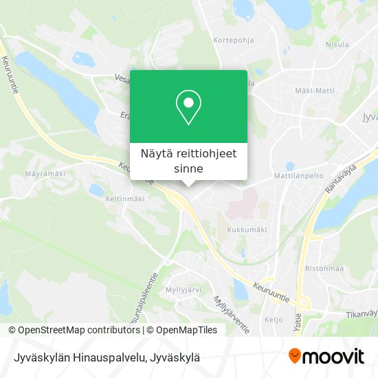 Jyväskylän Hinauspalvelu kartta