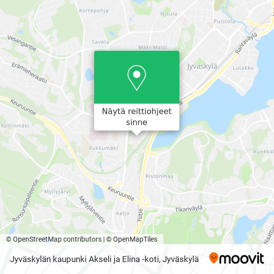 Jyväskylän kaupunki Akseli ja Elina -koti kartta