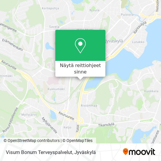 Visum Bonum Terveyspalvelut kartta