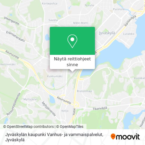 Jyväskylän kaupunki Vanhus- ja vammaispalvelut kartta