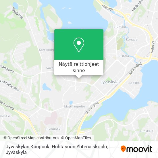 Jyväskylän Kaupunki Huhtasuon Yhtenäiskoulu kartta