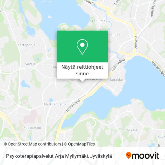 Psykoterapiapalvelut Arja Myllymäki kartta