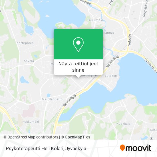 Psykoterapeutti Heli Kolari kartta