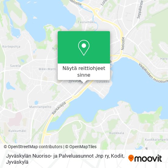 Jyväskylän Nuoriso- ja Palveluasunnot Jnp ry, Kodit kartta