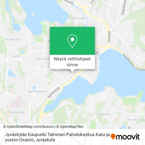 Jyväskylän Kaupunki Tekninen Palvelukeskus Katu-ja puisto-Osasto kartta
