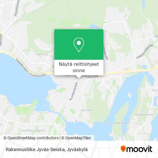 Rakennusliike Jyväs-Seiska kartta