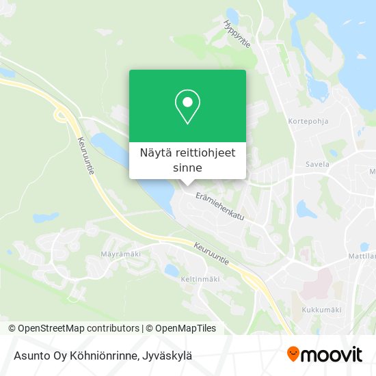 Asunto Oy Köhniönrinne kartta