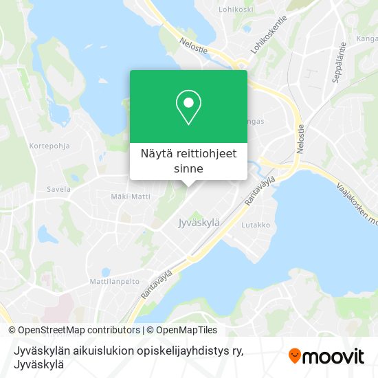 Jyväskylän aikuislukion opiskelijayhdistys ry kartta