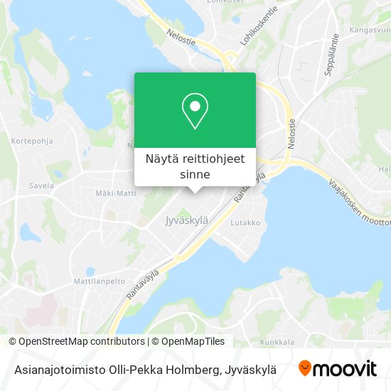 Asianajotoimisto Olli-Pekka Holmberg kartta