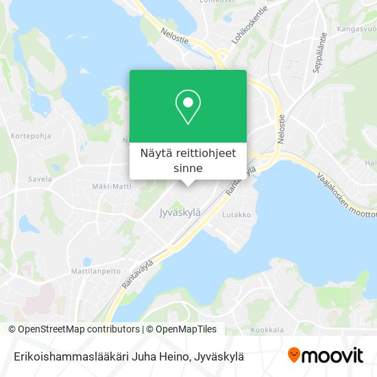Erikoishammaslääkäri Juha Heino kartta