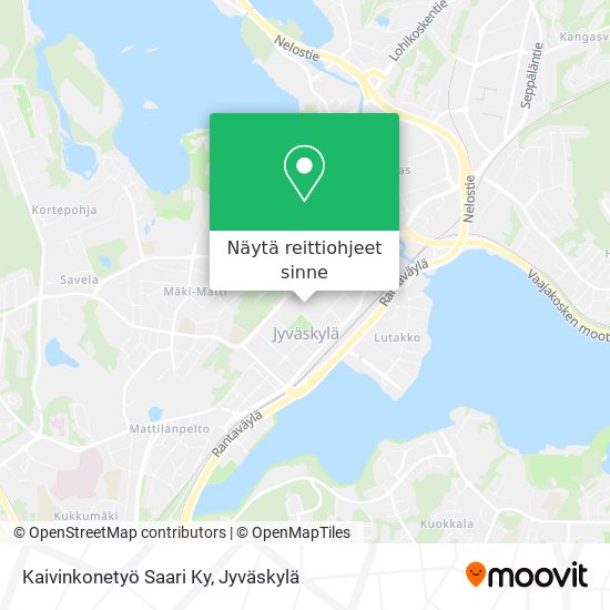 Kaivinkonetyö Saari Ky kartta