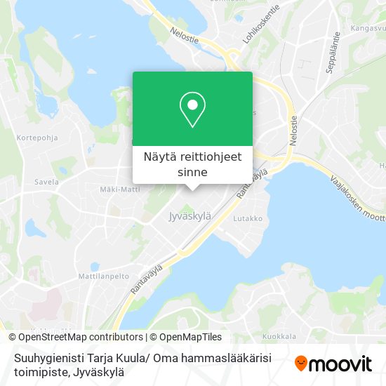 Suuhygienisti Tarja Kuula/ Oma hammaslääkärisi toimipiste kartta