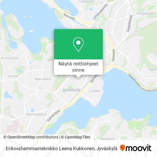 Erikoishammasteknikko Leena Kukkonen kartta