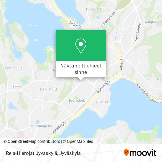 Rela-Hierojat Jyväskylä kartta