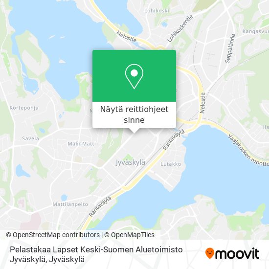 Pelastakaa Lapset Keski-Suomen Aluetoimisto Jyväskylä kartta