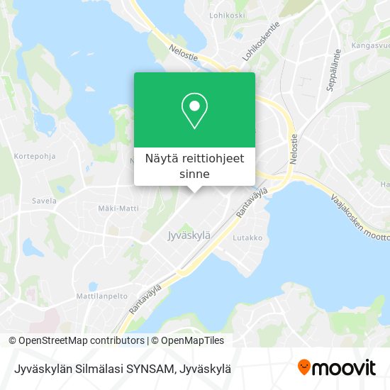Jyväskylän Silmälasi SYNSAM kartta