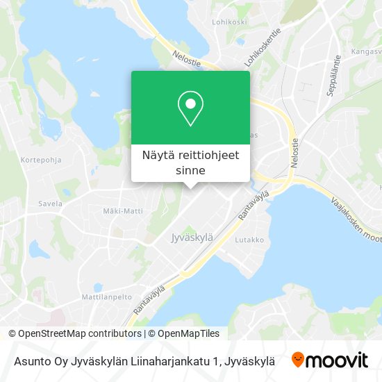 Asunto Oy Jyväskylän Liinaharjankatu 1 kartta