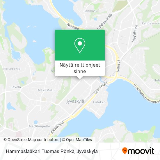 Hammaslääkäri Tuomas Pönkä kartta