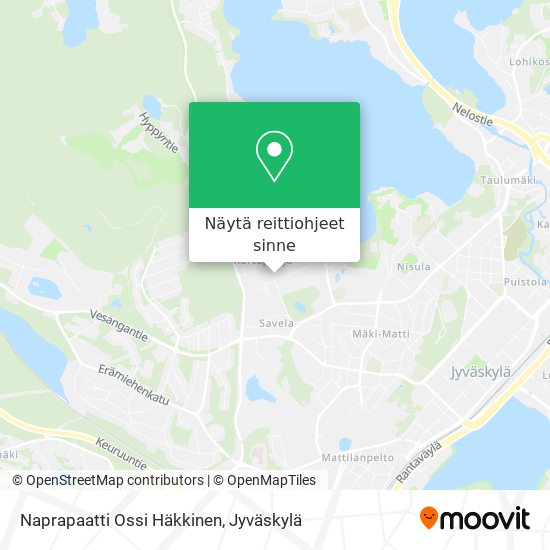 Naprapaatti Ossi Häkkinen kartta