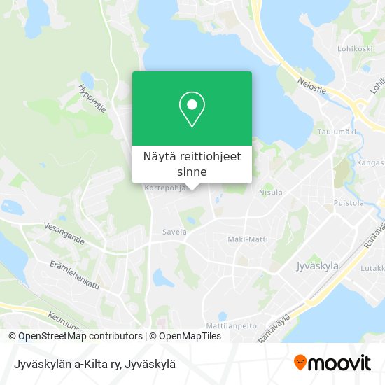 Jyväskylän a-Kilta ry kartta