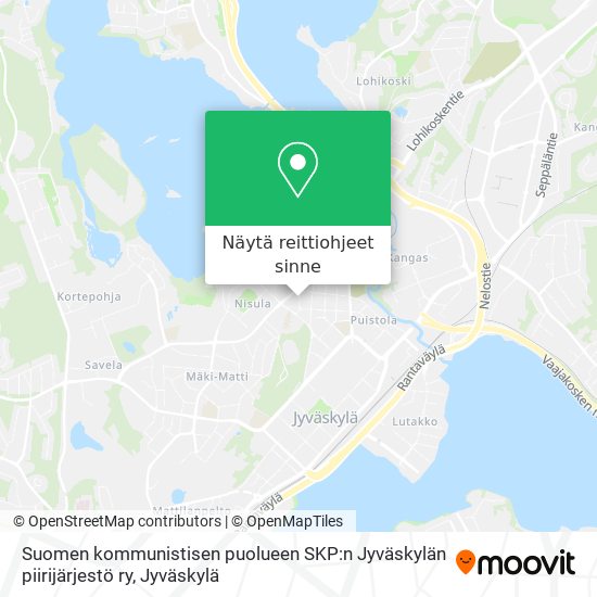 Suomen kommunistisen puolueen SKP:n Jyväskylän piirijärjestö ry kartta