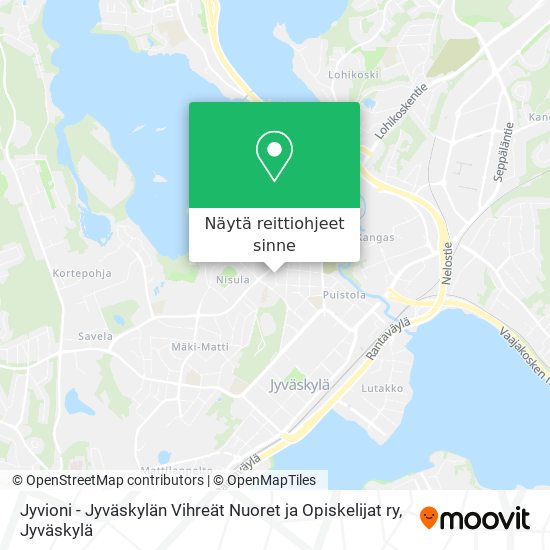 Jyvioni - Jyväskylän Vihreät Nuoret ja Opiskelijat ry kartta