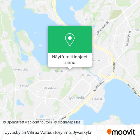 Jyväskylän Vihreä Valtuustoryhmä kartta
