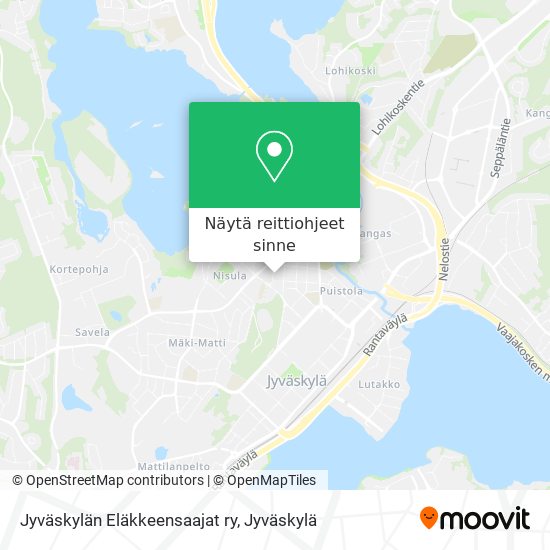 Jyväskylän Eläkkeensaajat ry kartta