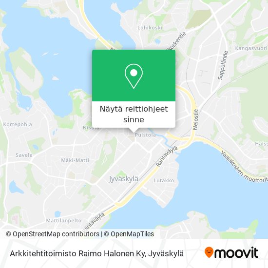 Arkkitehtitoimisto Raimo Halonen Ky kartta