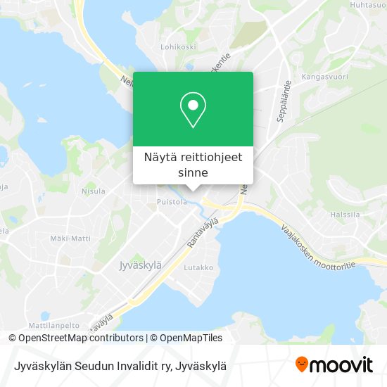 Jyväskylän Seudun Invalidit ry kartta