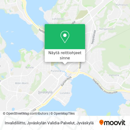 Invalidiliitto, Jyväskylän Validia-Palvelut kartta