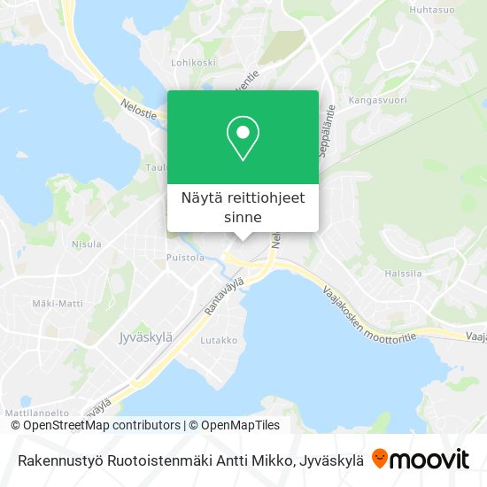 Rakennustyö Ruotoistenmäki Antti Mikko kartta