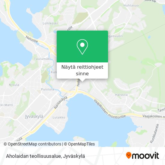 Aholaidan teollisuusalue kartta