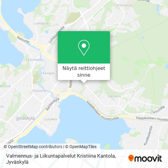 Valmennus- ja Liikuntapalvelut Kristiina Kantola kartta