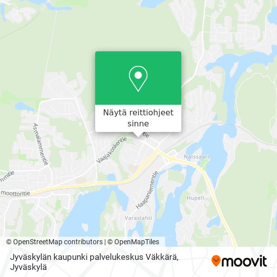 Jyväskylän kaupunki palvelukeskus Väkkärä kartta
