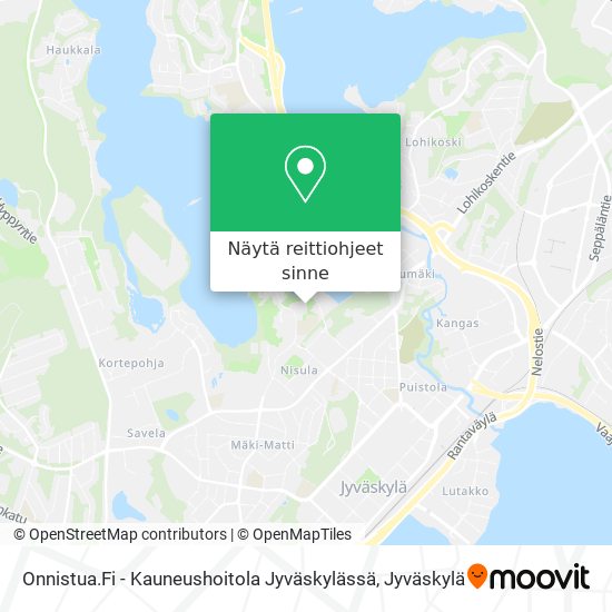 Onnistua.Fi - Kauneushoitola Jyväskylässä kartta