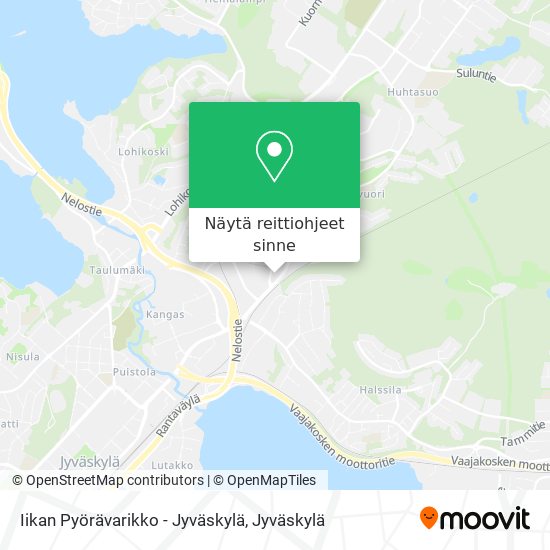 Iikan Pyörävarikko - Jyväskylä kartta