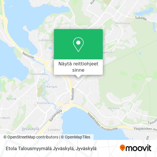 Etola Talousmyymälä Jyväskylä kartta