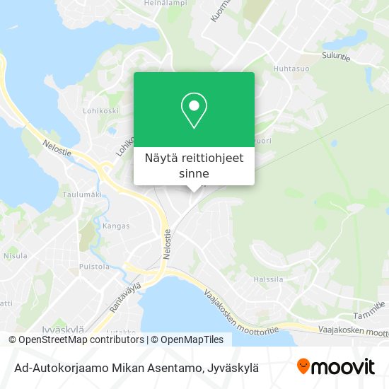 Ad-Autokorjaamo Mikan Asentamo kartta